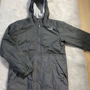 Boys NorthFace fleece lined jacket size 14/16